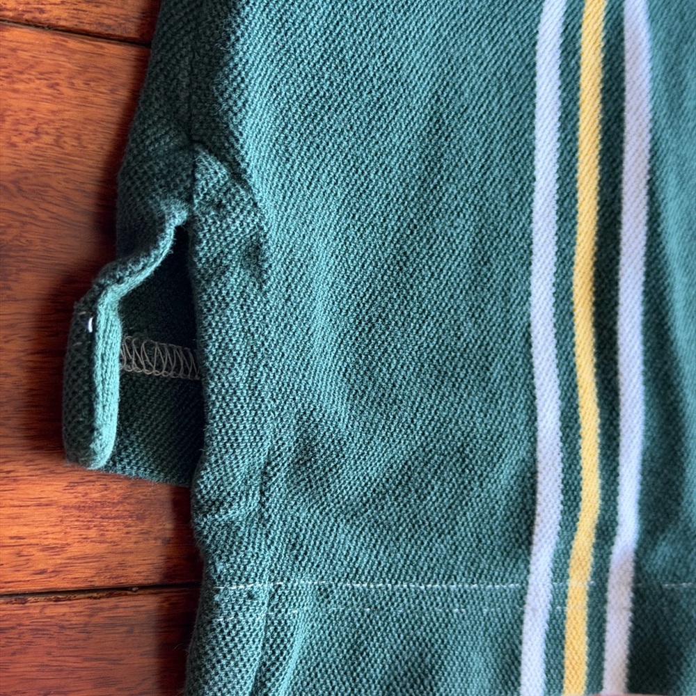 Chaps Green, Yellow, and Purple Striped Polo - Picture 5 of 8